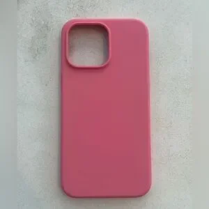 Pink Silicone phone case for iPhone 14 Pro Max